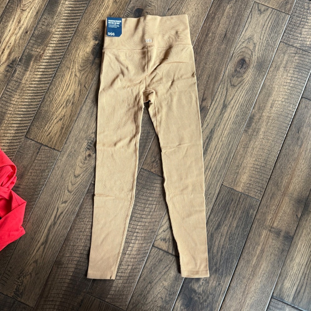 DSG Momentum High-Rise 7/8 Leggings Bundle Red Tan Ribbed Seamless Womens XS NWT - Picture 5 of 7